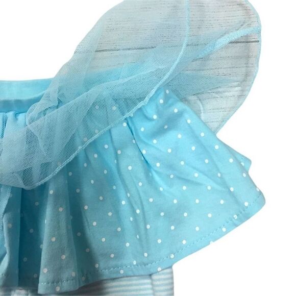 CARTER’S Tulle Polka Dot Tutu Skirt Striped Leggings Infant Girl SIZE 9 Months - Picture 4 of 6